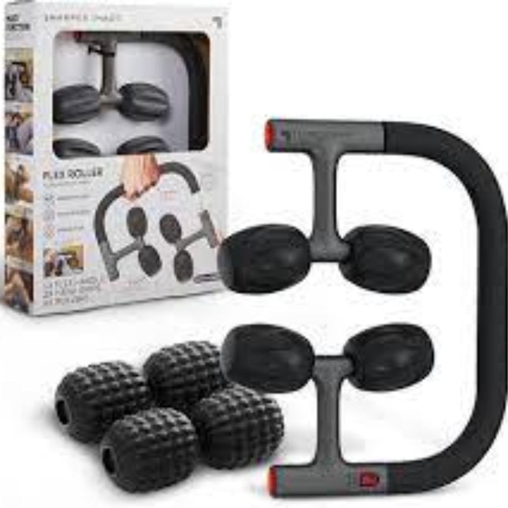 (#C-1) Sharper Image Flex Roller, Modular Massager Compact Size - 8 Rollers